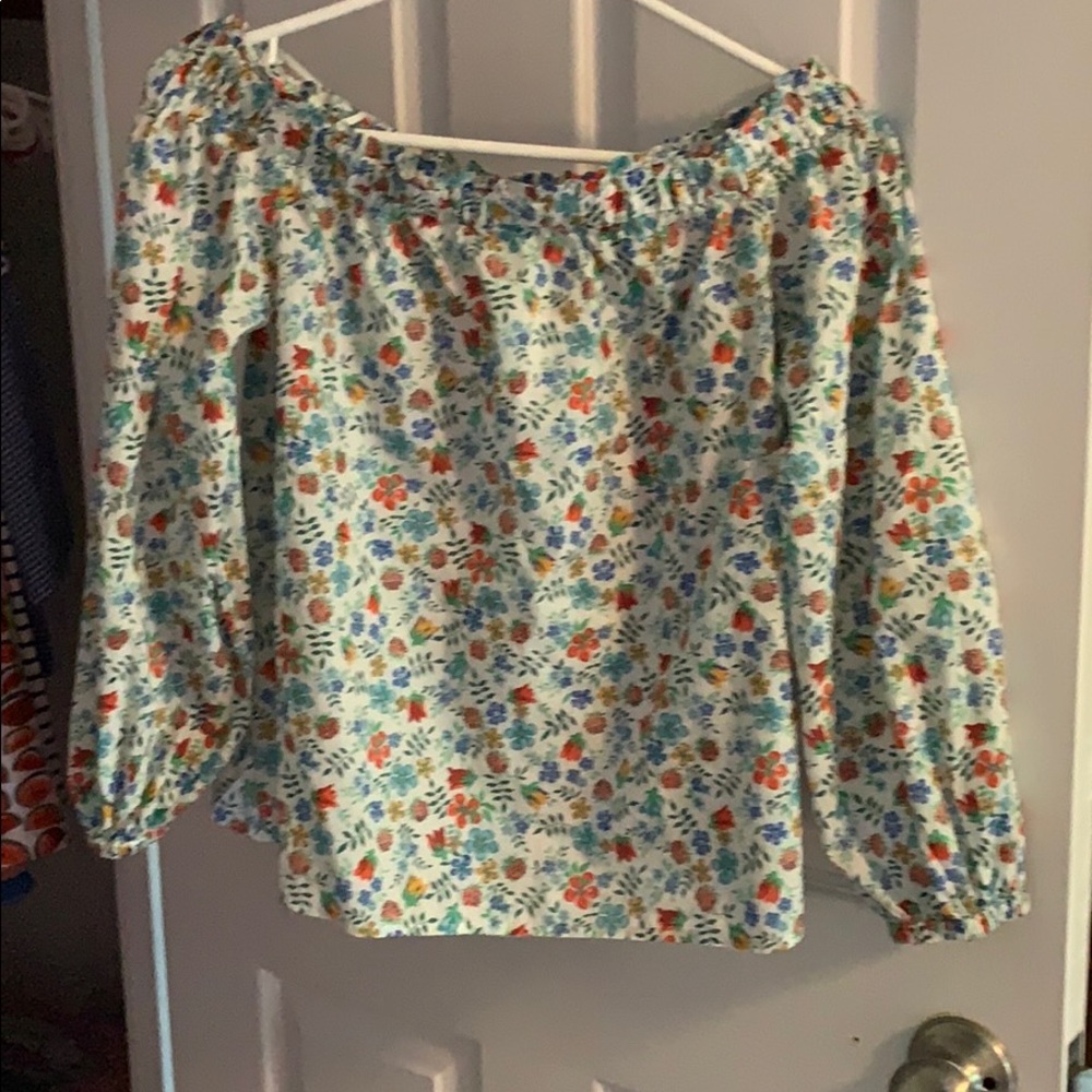 J crew liberty print blouse